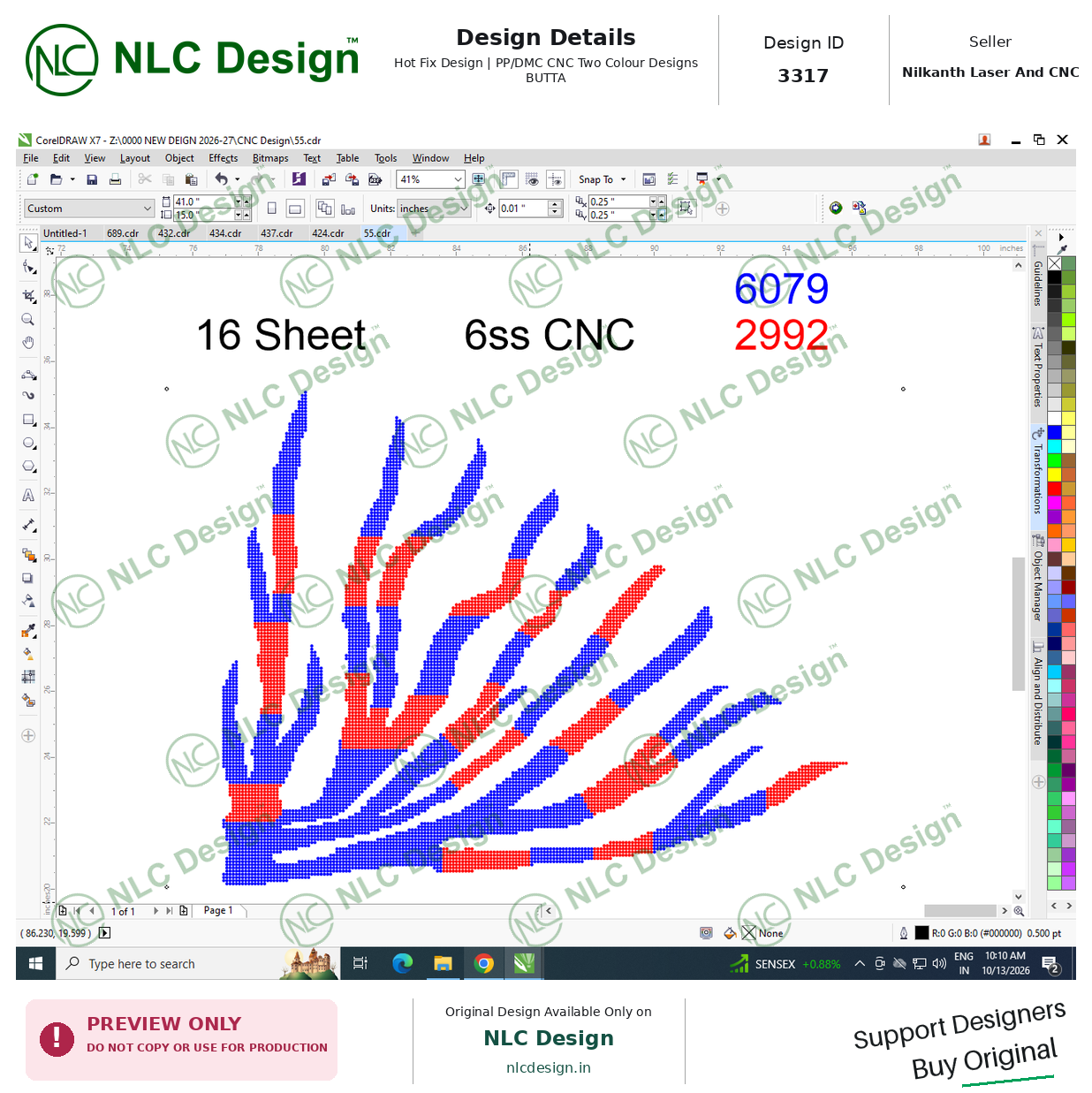 PP/DMC CNC Two Colour Designs
