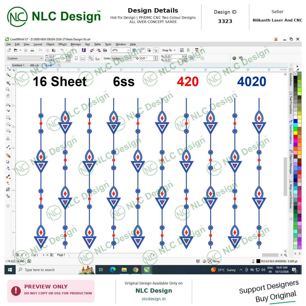 PP/DMC CNC Two Colour Designs