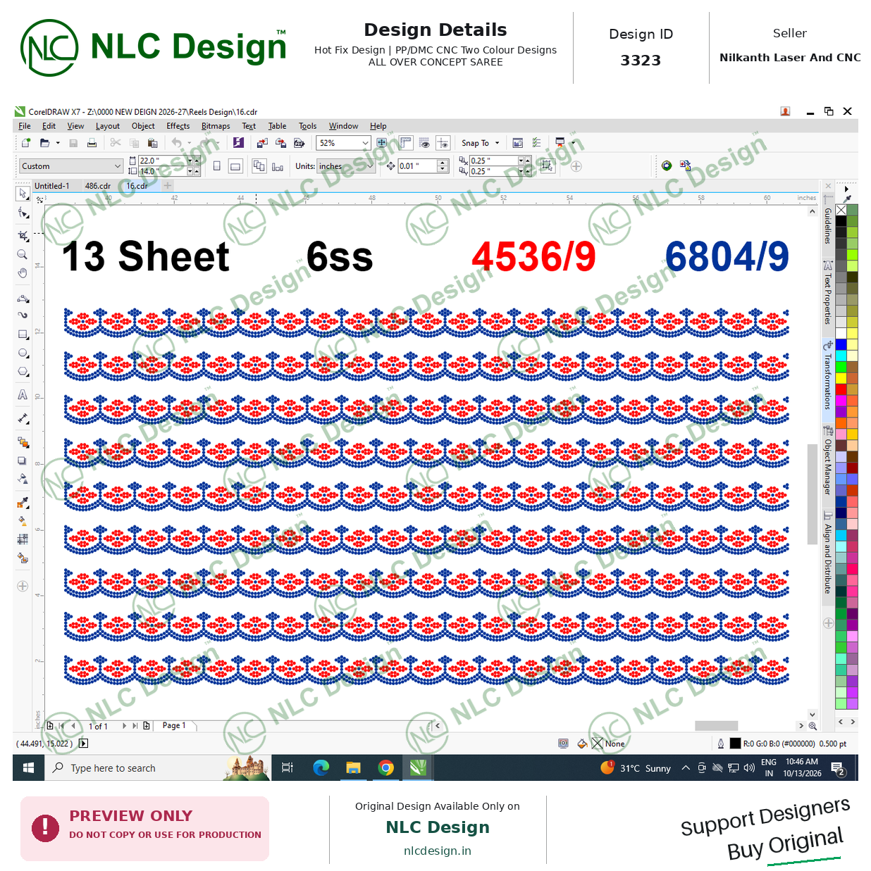 PP/DMC CNC Two Colour Designs